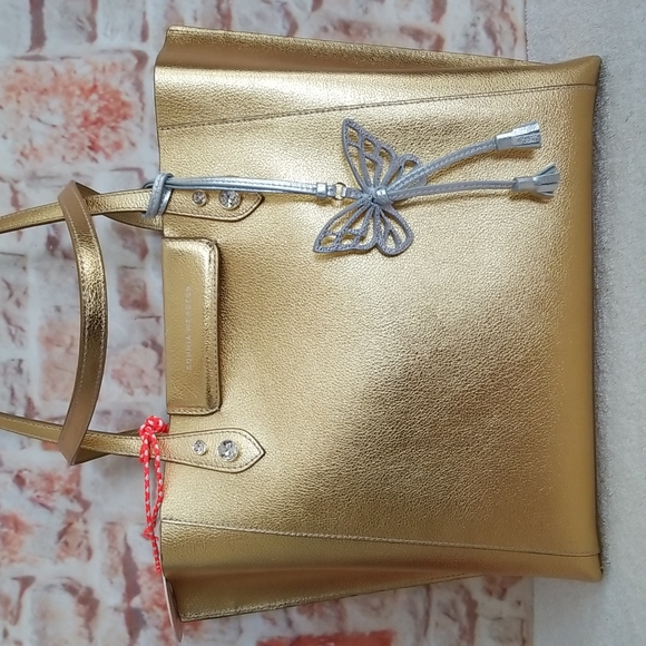 ❣HP❣New Sophia Webster Hola Metallic Shopper Tote Bag - Picture 4 of 13